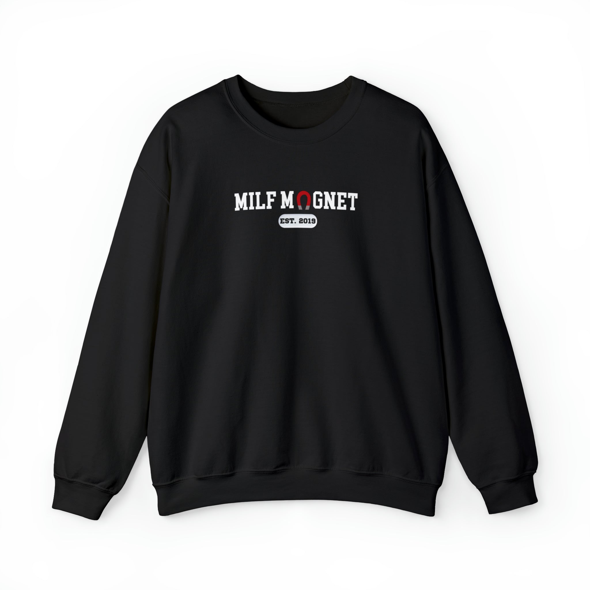 Milf Magnet Black Crewneck Sweatshirt – Official Gimig Merch